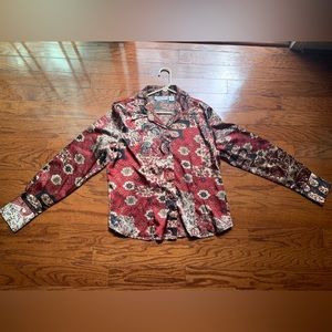 Giorgio Fiorelli Satin Floral Women’s Shirt Size XL